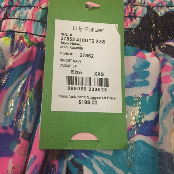 NWT Lilly Pulitzer Off Shoulder Myri Romper - Picture 3 of 5